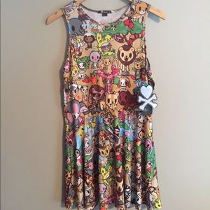 Tokidoki printed skater dress XL